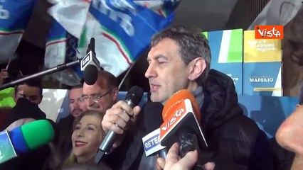 Regionali Abruzzo, Marsilio: "Stasera unica sarda che festeggia ? mia moglie"