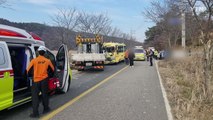 5t 화물차와 중학교 통학버스 충돌...7명 부상 / YTN