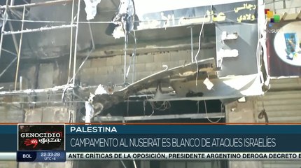 Campamento Al Nuseirat continúa siendo blanco de ataques israelíes.
