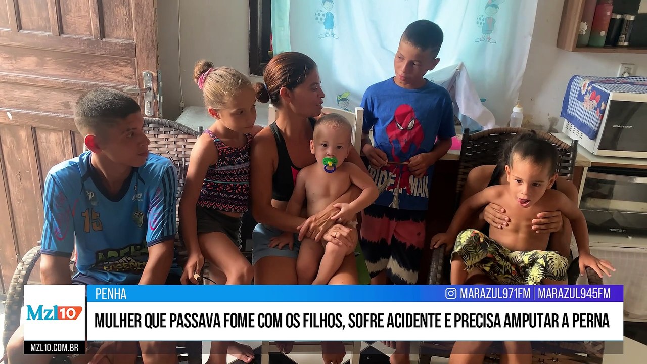 Mulher que passava fome com os filhos, sofre acidente e precisa amputar a perna