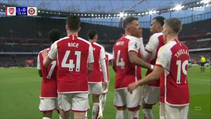 Declan Rice 19' | Arsenal 1-0 Brentford | Premier League 2023/24 MW28