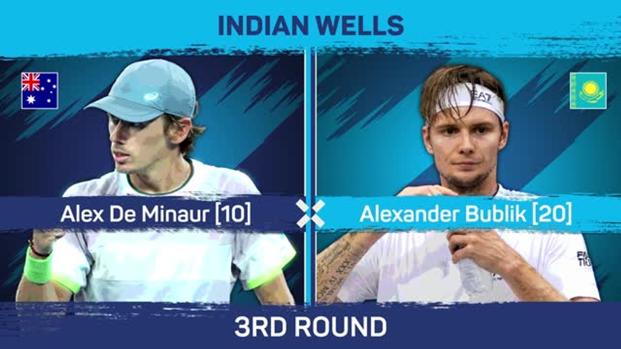 De Minaur sets up clash with Zverev at Indian Wells