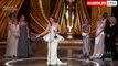 Oscar'da En İyi Kadın Ödülü Emma Stone'a gitti! Sahneye çıktığı anda elbisesi yırtıldı
