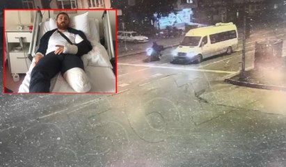 Ordu'da motokuryenin bacağını kaybettiği kaza kamerada