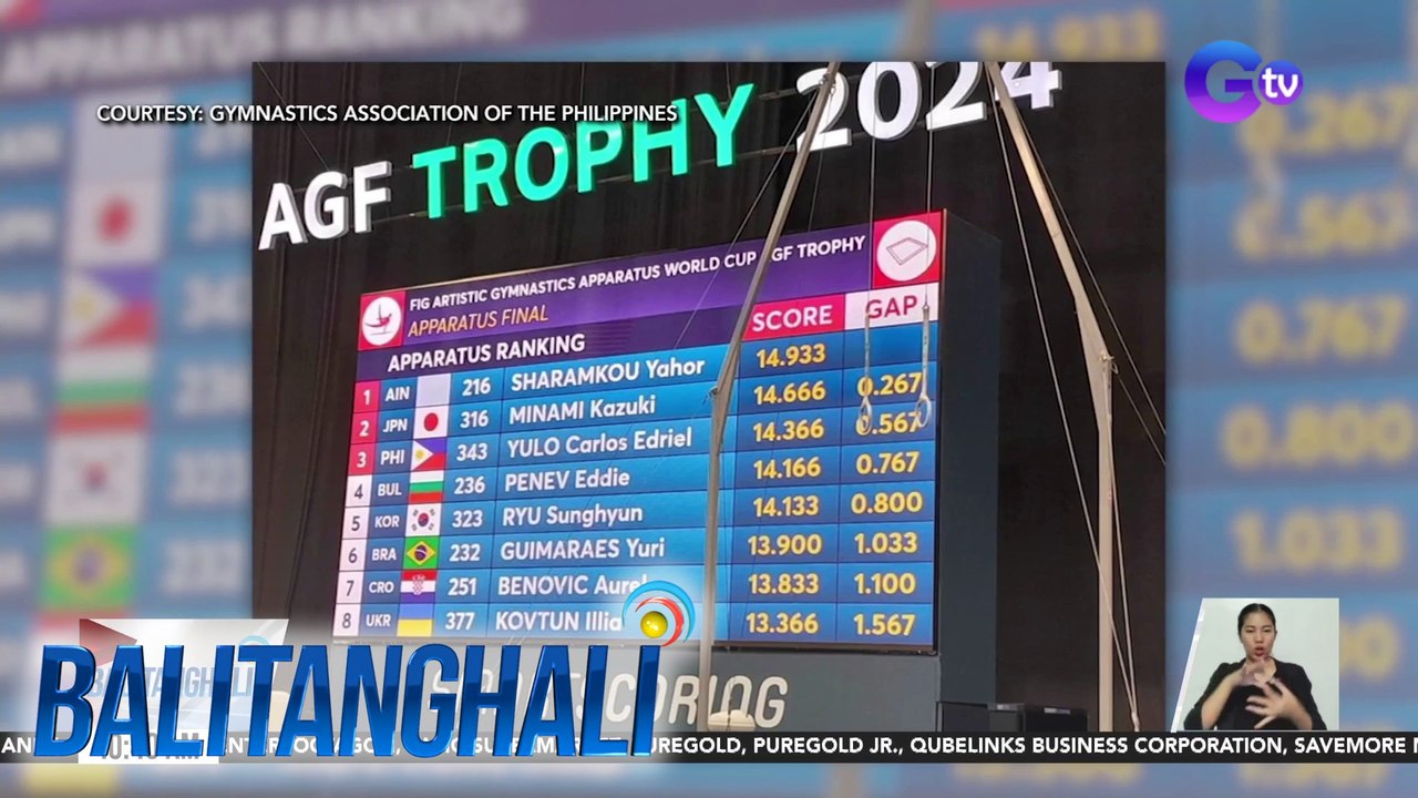 Pinoy Olympian at gymnast Carlos Yulo, wagi ng bronze sa 2024 FIG Artistic Gymnastics World Cup Series | BT