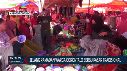 Jelang Ramadan, Warga Gorontalo Padati Pasar Tradisional