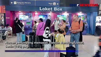 Ribuan Penumpang Padati Stasiun Bandung saat Hari Raya Nyepi