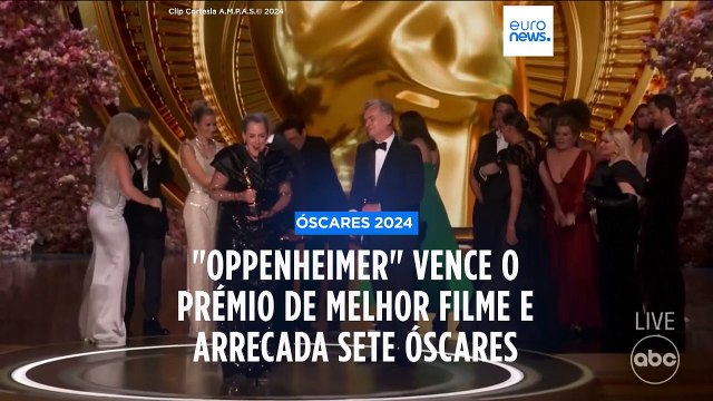 Óscares 2024: Oppenheimer de Christopher Nolan ganha o prémio de Melhor Filme e arrecada sete Óscares