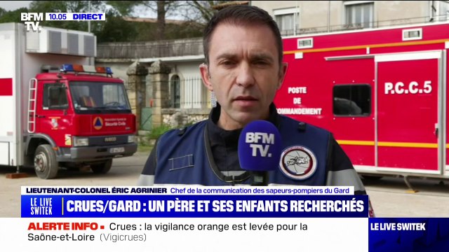 Disparitions liées aux crues dans le Gard: Le dispositif est encore très important ce matin , selon les pompiers du département