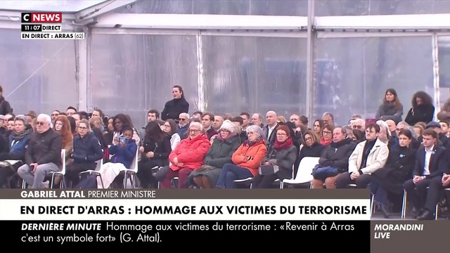 Hommage aux victimes du terrorisme - Revoir le discours du Premier ministre Gabriel Attal ce matin à Arras: « L’école est la meilleure arme pour combattre les terroristes » - VIDEO