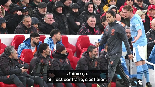 Guardiola : C'est bien si De Bruyne est contrarié