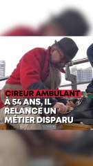 Ce cordonnier cire les passants à la gare Lille Europe