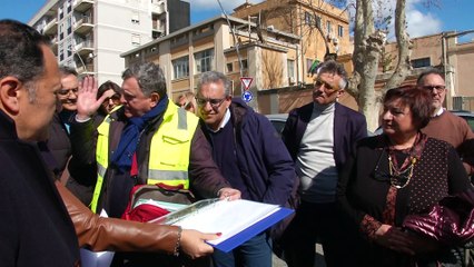 Via Don Blasco, si lavora   nel tratto ex Rifotras