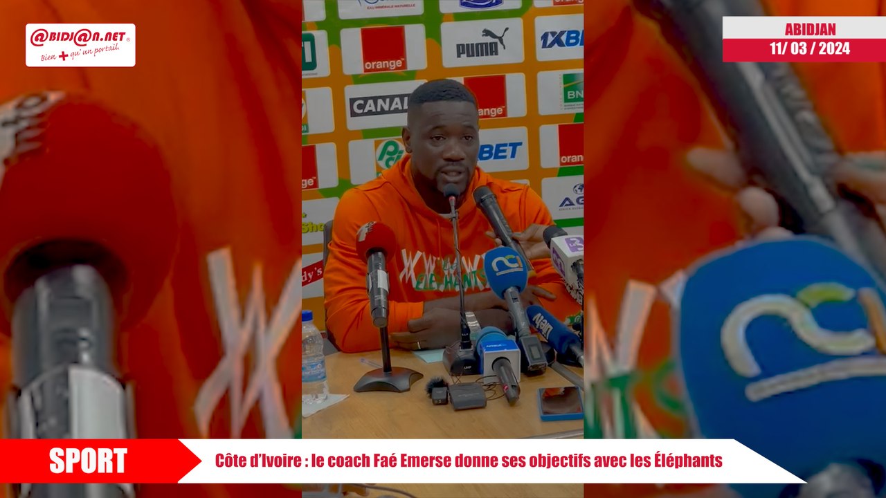 Côte d’Ivoire - le coach Faé Emerse donne ses objectifs avec Éléphants