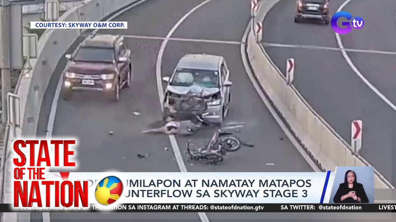 Rider, tumilapon at namatay matapos mag-counterflow sa Skyway Stage 3 | SONA