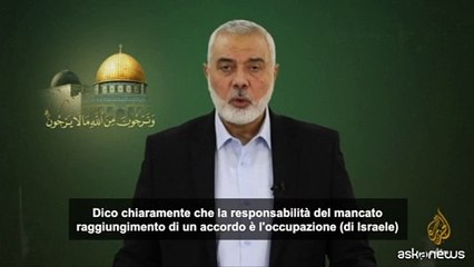 Haniyeh (Hamas): restiamo aperti ai negoziati