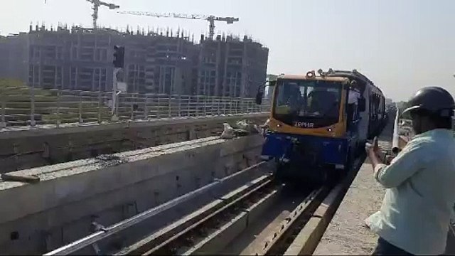 VIDEO: जीएनएलयू से गिफ्ट सिटी तक मेट्रो ट्रेन का ट्रायल रन