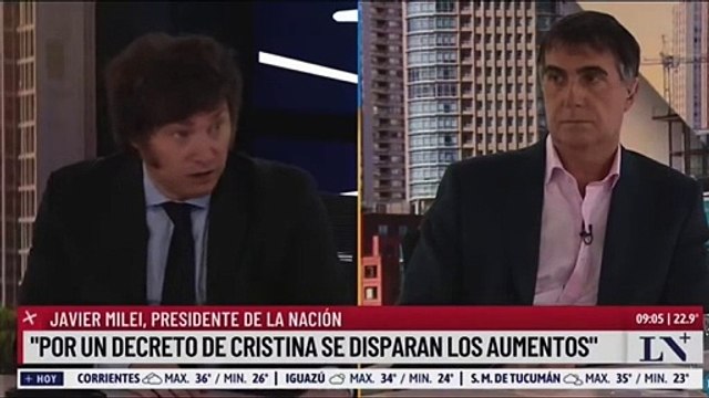 Milei tuvo que volver a dar una nota en vivo por el sueldos-gate y exigió que bajen las luces porque sigue obsesionaod con su papada