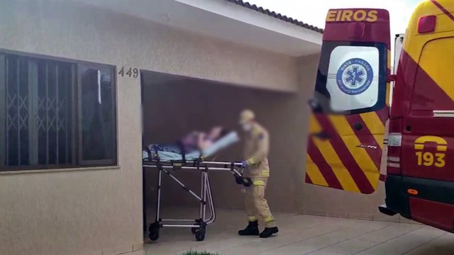 Idosa é socorrida após sofrer queda dentro de casa no Pioneiros Catarinenses