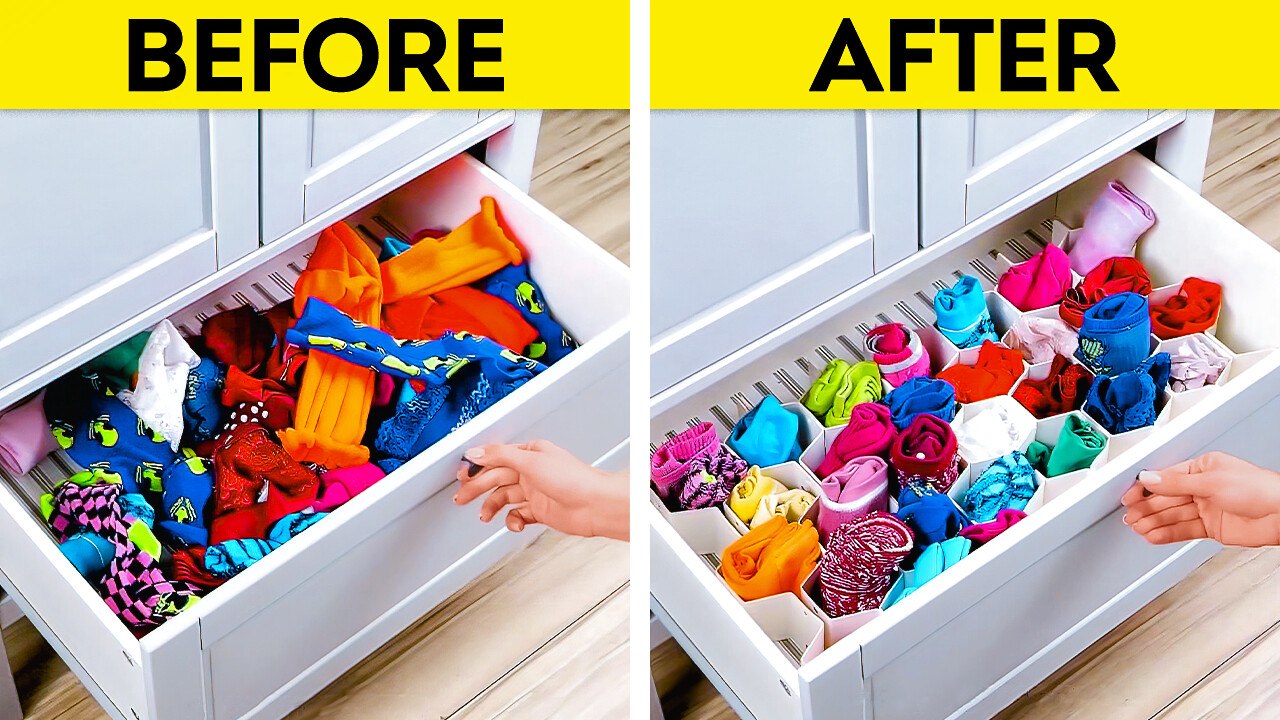 Space saving tricks and Organization ideas to make tidying much easier