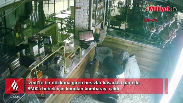 'Pes artık' dedirten görüntüler! SMA'lı bebek için konulan yardım kutusunu çaldı