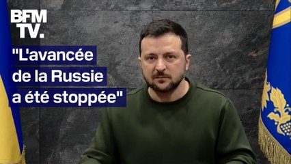 Volodymyr Zelensky affirme sur BFMTV que "l'avancée de la Russie a été stoppée"
