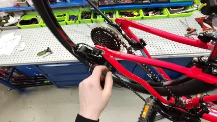 We shorten the chain on the bike. What happens when the chain is short?
