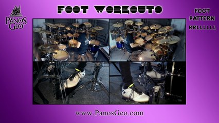 Drum Exercise | Foot Workouts (Part 241 - RRLLLLLL) | Panos Geo