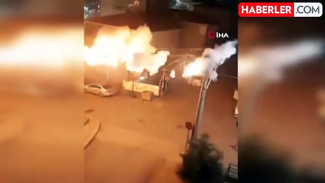 Çayırova'da trafoda çıkan yangın elektrik kablolarını patlattı