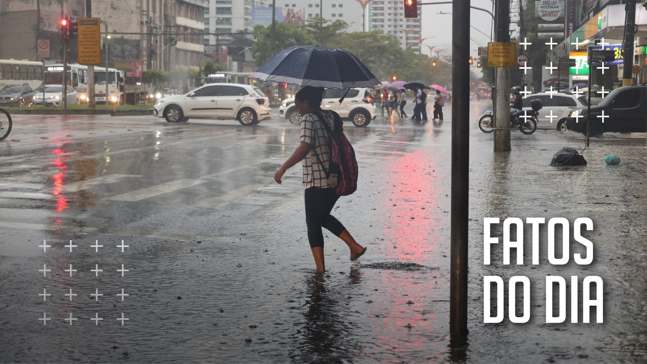 Pelo segundo dia consecutivo, chuva causa transtornos em diversos pontos da cidade nesta segunda-feira