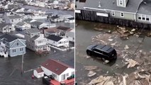 Floodwater inundates New Hampshire coastal town in drone footage