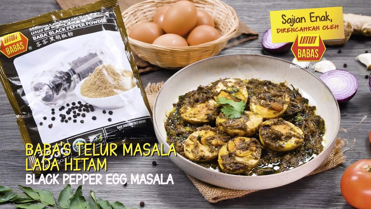 Resipi BABA'S Telur Masala Lada Hitam | Minit Ekspress