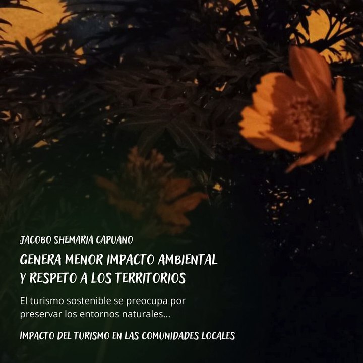 -Jacobo Shemaria Capuano- Impacto del turismo en las comunidades locales: (Parte 1) (Creado por @JacoboShemariaCapuano)