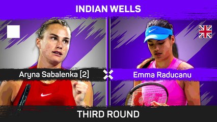 Sabalenka too strong for Raducanu as she makes Indian Wells last 16