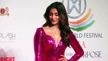 Pooja Hegde Glams Up In Pink Shimmery Body Hugging Gown At Miss World Grand Finale