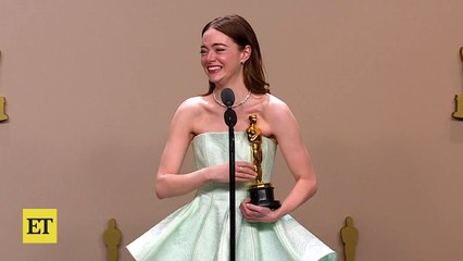 Oscars 2024 Emma Stone REACTS to Best Actress Win