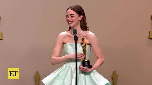 Oscars 2024 Emma Stone REACTS to Best Actress Win
