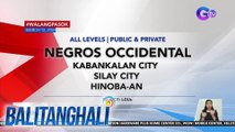 Ilang lugar sa Negros Occidental, nagkansela ng klase dahil sa matinding init | BT