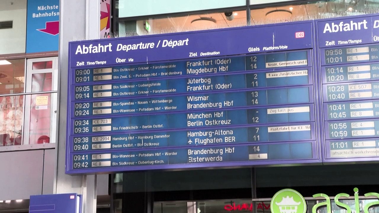 Neuerlicher GDL-Streik legt Bahnverkehr lahm