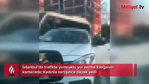 İstanbul’da trafikte yumruklu yol verme kavgaları kamerada: Kadınla tartışınca dayak yedi