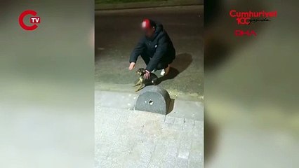 Büyükçekmece'de elektrik kaçağını test etmek için köpeği kullandı