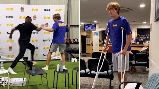 Un joven pide a un luchador de la UFC que le de dos patadas y acaba en el hospital