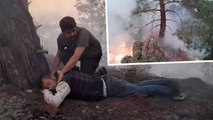 Ormandaki yangında yerde yatarken bulundu: Isınmak amacıyla yaktım