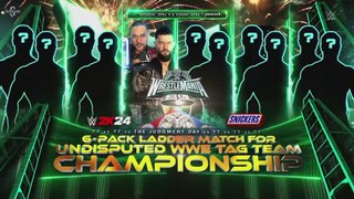 WWE Wrestlemania XL - Six-Pack Tag Team Ladder Match Official Match Card V1 (2180p 4K)
