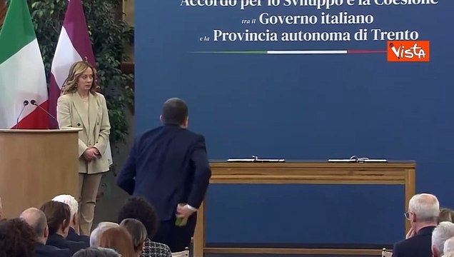 Meloni e Fugatti firmano accordo per Sviluppo e Coesione della Provincia autonoma di Trento
