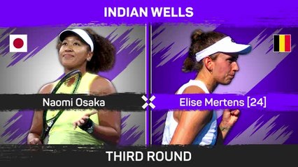 Download Video: Mertens beats Osaka to reach Indian Wells fourth round