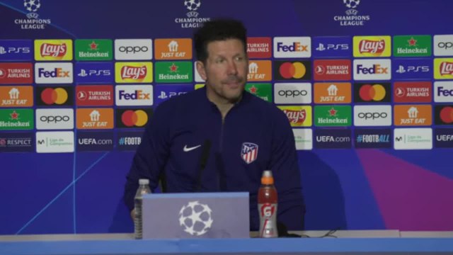 Rueda de prensa de Simeone, previa al Atlético de Madrid vs. Inter de Milán de Champions League