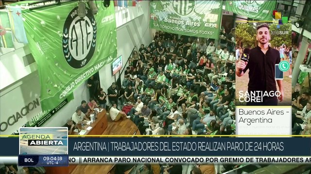 En Argentina trabajadores realizan paro de 24 horas