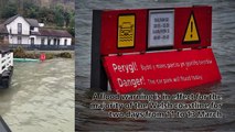 Dramatic footage circulates social media as flood alert in effect for most of the Welsh coastline