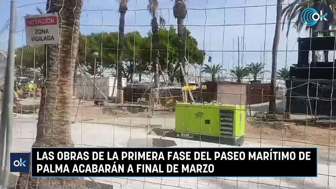 Las obras de la primera fase del Paseo Marítimo de Palma acabarán a final de marzo